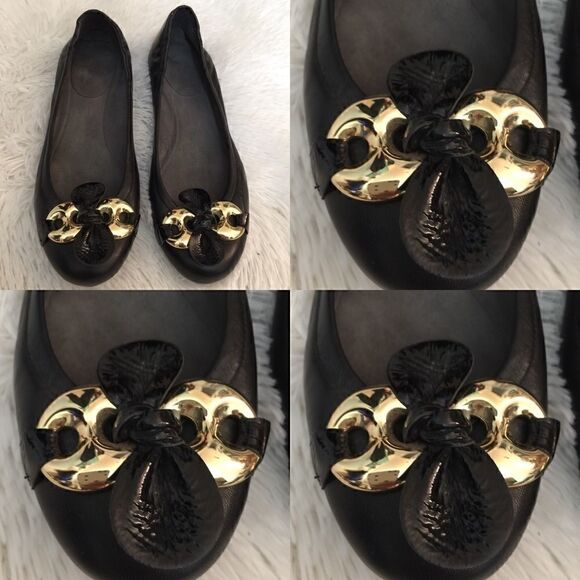 Stuart Weizman Butter leather twist knot flats - Picture 2 of 9